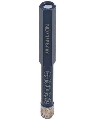 Koronka diamentowa do płytek Nozar o średnicy 8mm.