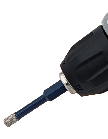 Koronka diamentowa do płytek Nozar o średnicy 8mm. Do wiercenia na sucho przy użyciu wiertarki lub wkrętarki bez użycia udaru.