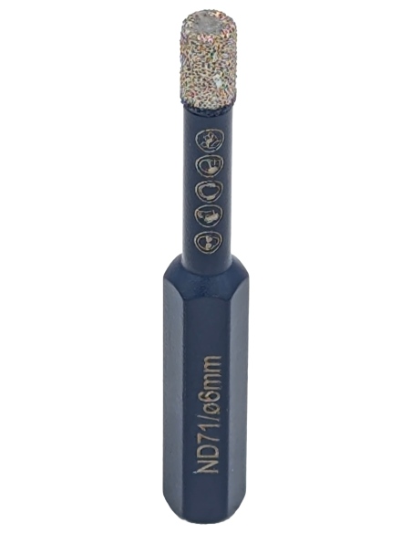 Koronka diamentowa do płytek Nozar o średnicy 6mm.