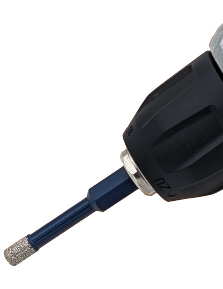 Koronka diamentowa do płytek Nozar o średnicy 6mm. Do wiercenia na sucho przy użyciu wiertarki lub wkrętarki bez użycia udaru.