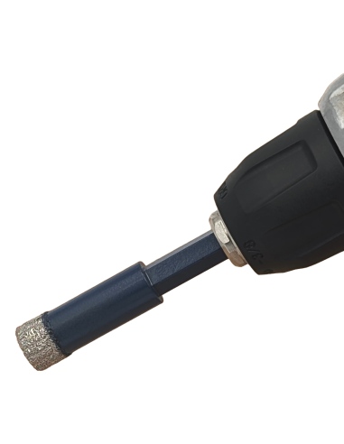 Koronka diamentowa do płytek Nozar o średnicy 14mm. Do wiercenia na sucho przy użyciu wiertarki lub wkrętarki bez użycia udaru.