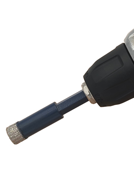 Koronka diamentowa do płytek Nozar o średnicy 14mm. Do wiercenia na sucho przy użyciu wiertarki lub wkrętarki bez użycia udaru.