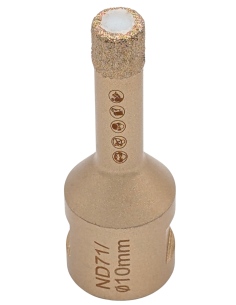 Koronka do gresu Nozar o średnicy 10mm do wiercenia na sucho przy użyciu szlifierki kątowej. 2