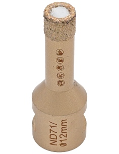 Koronka do gresu Nozar o średnicy 12mm do wiercenia na sucho przy użyciu szlifierki kątowej. 2