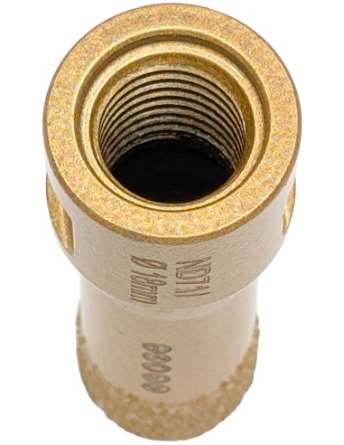 Koronka do gresu Nozar o średnicy 18mm do wiercenia na sucho przy użyciu szlifierki kątowej.