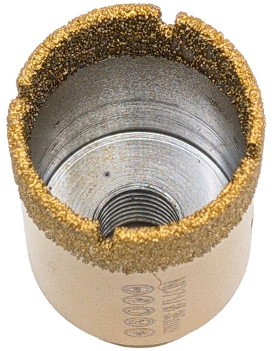 Koronka do gresu Nozar o średnicy 35mm do wiercenia na sucho przy użyciu szlifierki kątowej.