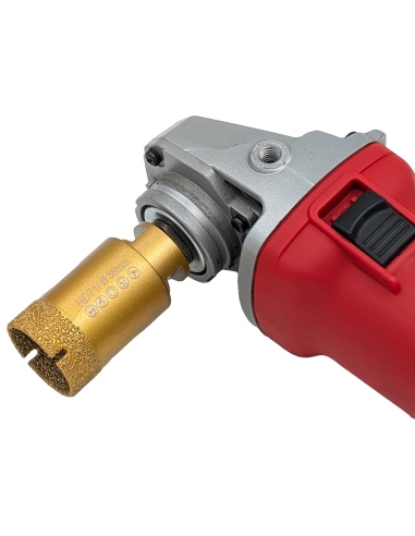 Koronka do gresu Nozar o średnicy 35mm do wiercenia na sucho przy użyciu szlifierki kątowej.