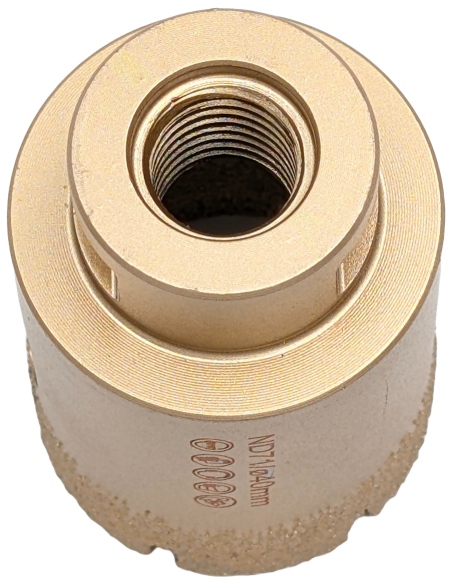 Koronka do gresu Nozar o średnicy 40mm do wiercenia na sucho przy użyciu szlifierki kątowej.