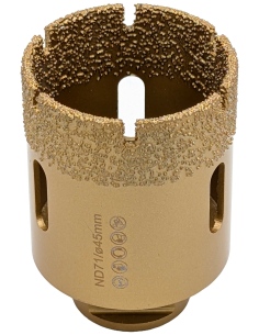 Koronka do gresu Nozar o średnicy 45mm do wiercenia na sucho przy użyciu szlifierki kątowej. 2