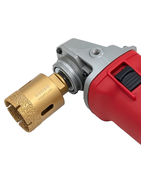 Koronka do gresu Nozar o średnicy 45mm do wiercenia na sucho przy użyciu szlifierki kątowej.