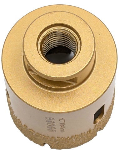 Koronka do gresu Nozar o średnicy 45mm do wiercenia na sucho przy użyciu szlifierki kątowej.