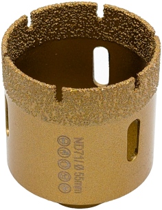 Koronka do gresu Nozar o średnicy 55mm do wiercenia na sucho przy użyciu szlifierki kątowej. 2