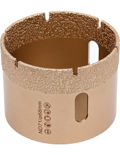 Koronka do gresu Nozar o średnicy 68mm do wiercenia na sucho przy użyciu szlifierki kątowej. 2