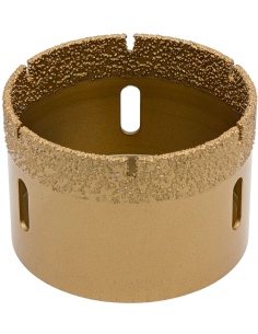 Koronka do gresu Nozar o średnicy 75mm do wiercenia na sucho przy użyciu szlifierki kątowej. 2