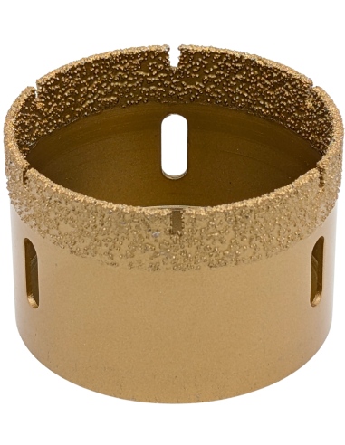 Koronka do gresu Nozar o średnicy 75mm do wiercenia na sucho przy użyciu szlifierki kątowej.