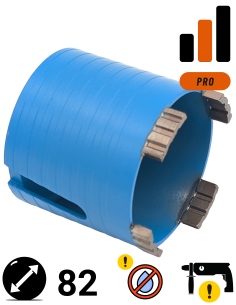 Korona Wiertnicza Nozar Turbo DAS 82 mm z Systemem odsysania pyłu DAS