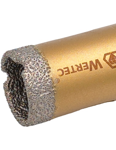 Nasyp diamentowy koronki do gresu Wertec o średnicy 28mm. Nasyp diamentowy koronki do gresu Wertec o średnicy 28mm.