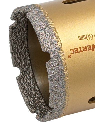 Nasyp diamentowy koronki do gresu Wertec o średnicy 60mm.