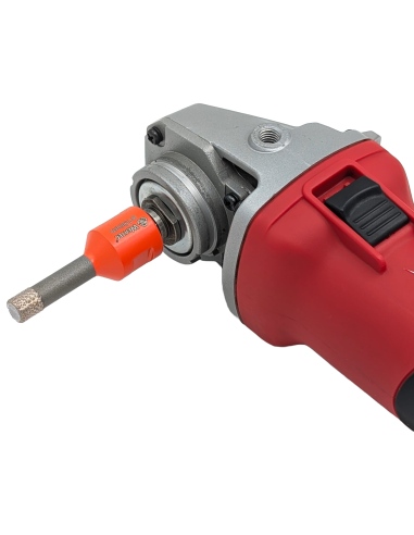 Koronka do gresu Wertec Matrix o średnicy 10mm do wiercenia na sucho przy użyciu szlifierki kątowej.