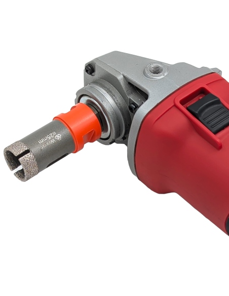 Koronka do gresu Wertec Matrix o średnicy 25mm do wiercenia na sucho przy użyciu szlifierki kątowej.