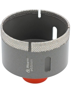 Koronka do gresu Wertec Matrix o średnicy 68mm do wiercenia na sucho przy użyciu szlifierki kątowej. 2