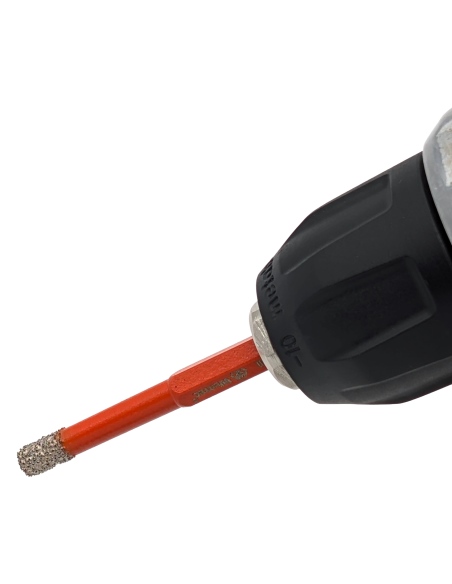 Koronka diamentowa do płytek Wertec 6mm. Do wiercenia na sucho  lub mokro przy użyciu wiertarki lub wkrętarki bez użycia udaru.