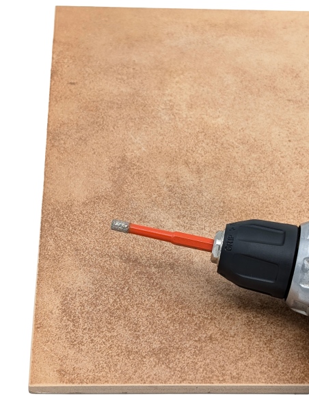 Koronka diamentowa do płytek Wertec 6mm. Do wiercenia na sucho  lub mokro przy użyciu wiertarki lub wkrętarki bez użycia udaru.