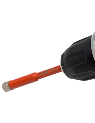 Koronka diamentowa do płytek Wertec 10mm. Do wiercenia na sucho  lub mokro przy użyciu wiertarki lub wkrętarki bez użycia udaru.