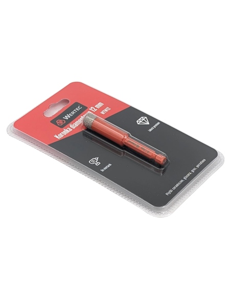 Koronka diamentowa do płytek Wertec o średnicy 12mm.