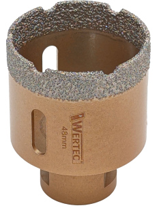 Koronka do gresu Wertec o średnicy 48mm do wiercenia na sucho przy użyciu szlifierki kątowej 2