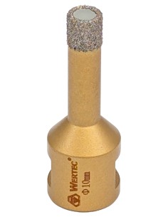 Koronka do gresu Wertec o średnicy 10mm do wiercenia na sucho przy użyciu szlifierki kątowej. 2