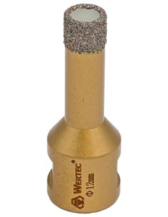 Koronka do gresu Wertec o średnicy 12mm do wiercenia na sucho przy użyciu szlifierki kątowej. 2