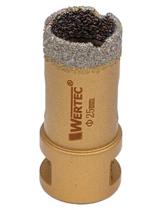 Koronka do gresu Wertec o średnicy 25mm do wiercenia na sucho przy użyciu szlifierki kątowej. 2