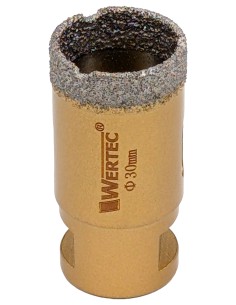 Koronka do gresu Wertec o średnicy 30mm do wiercenia na sucho przy użyciu szlifierki kątowej. 2
