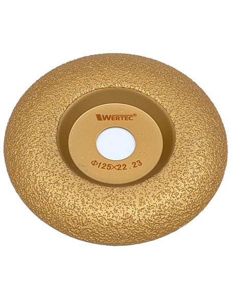 Wypukła tarcza diamentowa Wertec Gold 125mm do szlifowania gresu.