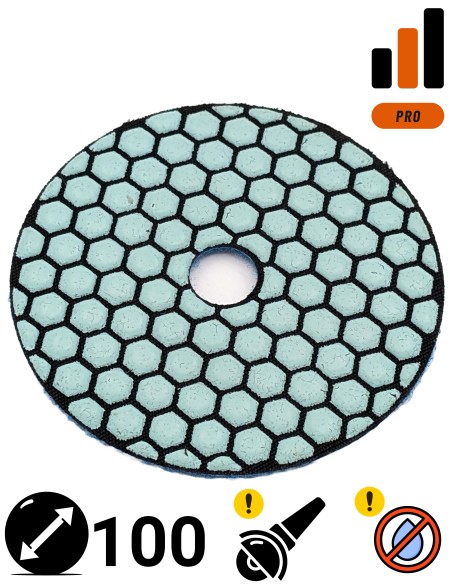 Dysk polerski do polerowania i szlifowania gresu Wertec 100mm - gradacja 50