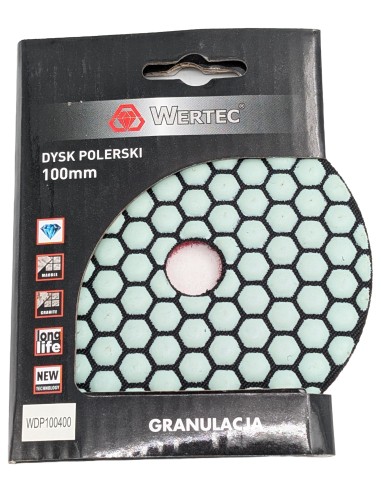 Dysk polerski do polerowania i szlifowania gresu Wertec 100mm - gradacja 400